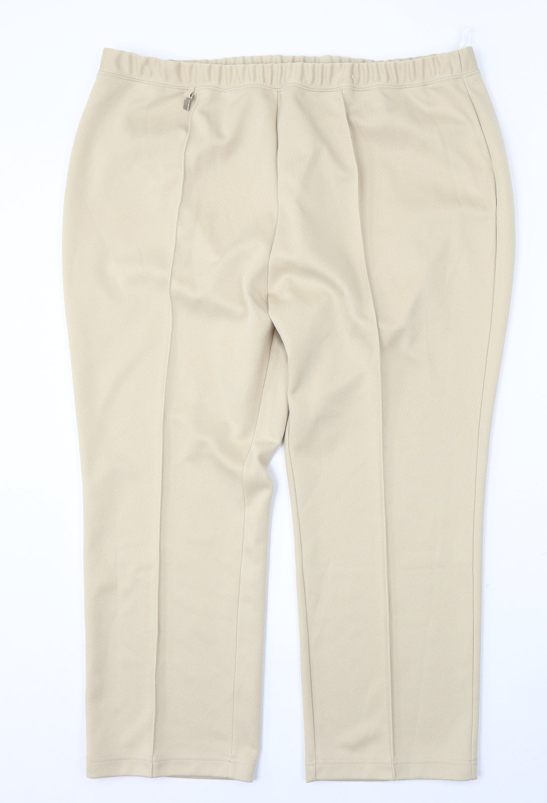 Damart Womens Beige  Polyester Trousers  Size 24 L27 in Regular