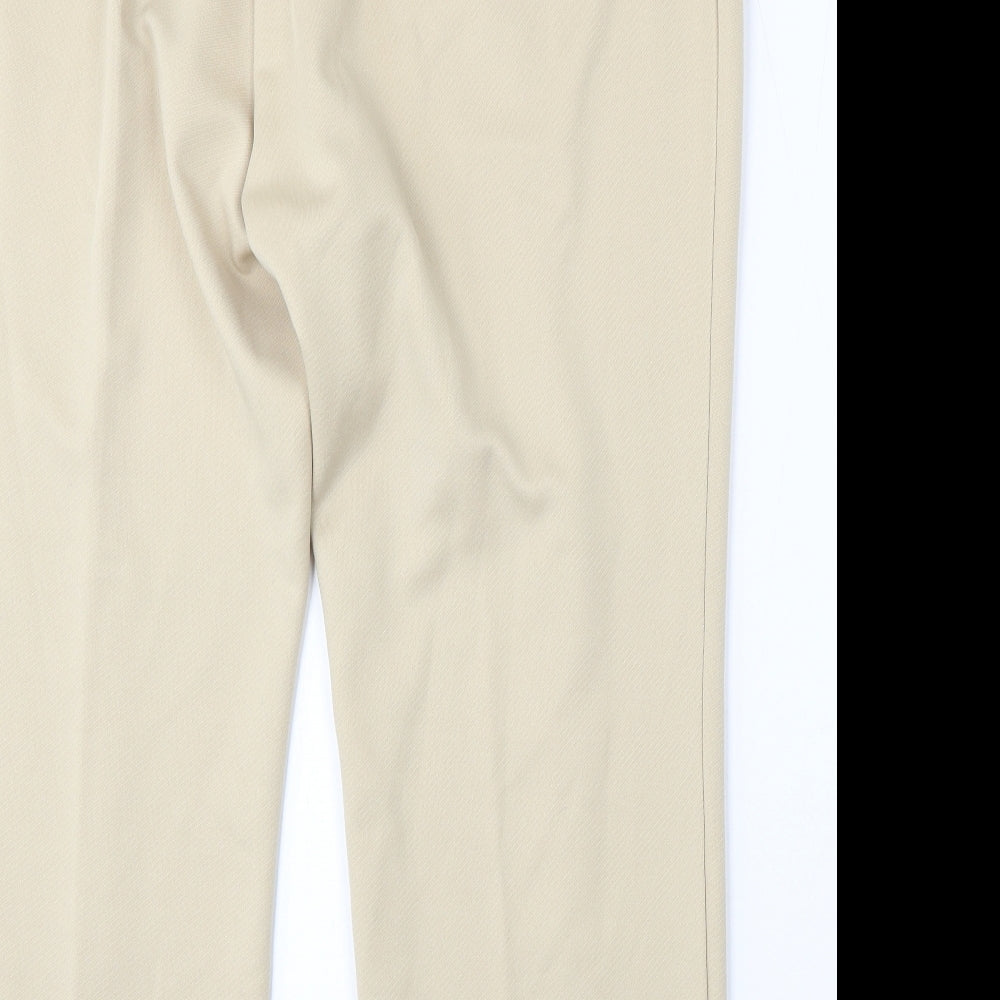 Damart Womens Beige  Polyester Trousers  Size 24 L27 in Regular