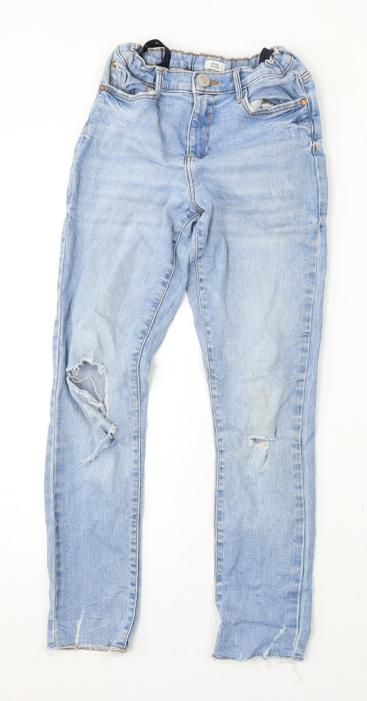 River Island Girls Blue  Cotton Straight Jeans Size 11 Years  Regular