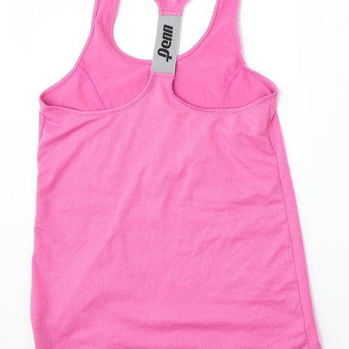 Penn Womens Pink  Polyester Basic Tank Size XS Round Neck