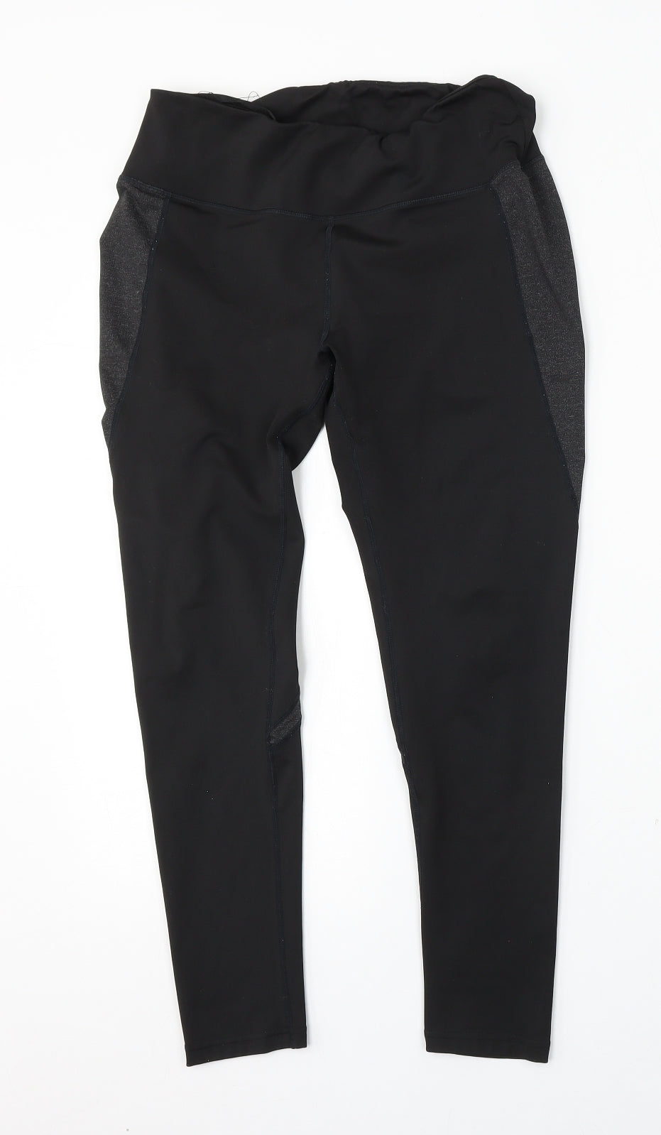 Preworn Womens Black  Polyester Jogger Leggings Size L L28 in Regular