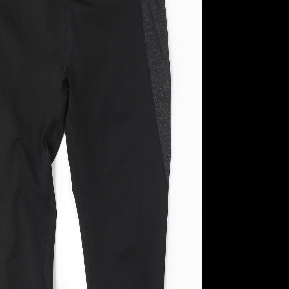 Preworn Womens Black  Polyester Jogger Leggings Size L L28 in Regular