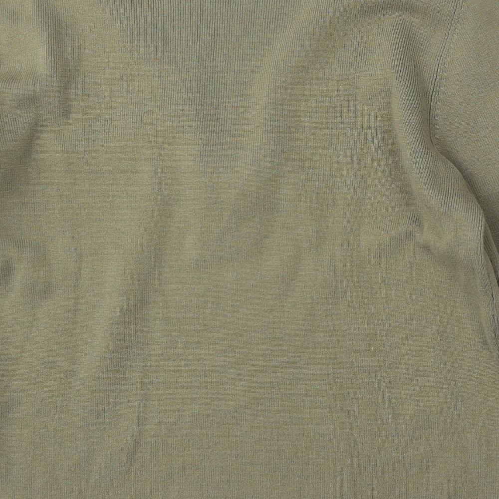 Principles Womens Green V-Neck  Cotton Pullover Jumper Size 18