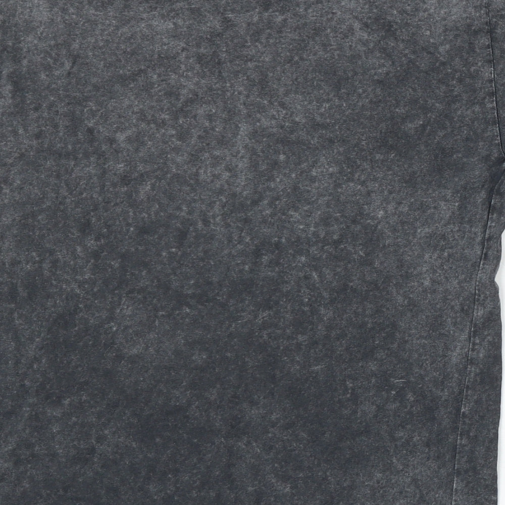 George Boys Grey  Cotton Basic T-Shirt Size 10 Years Round Neck  - MTV
