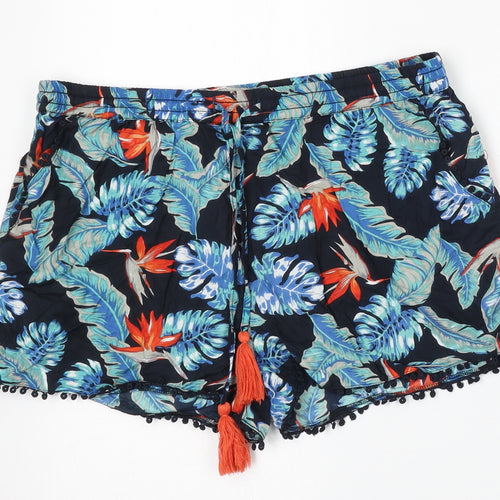 Atmosphere Womens Multicoloured Floral Viscose Bermuda Shorts Size 12 L3 in Regular