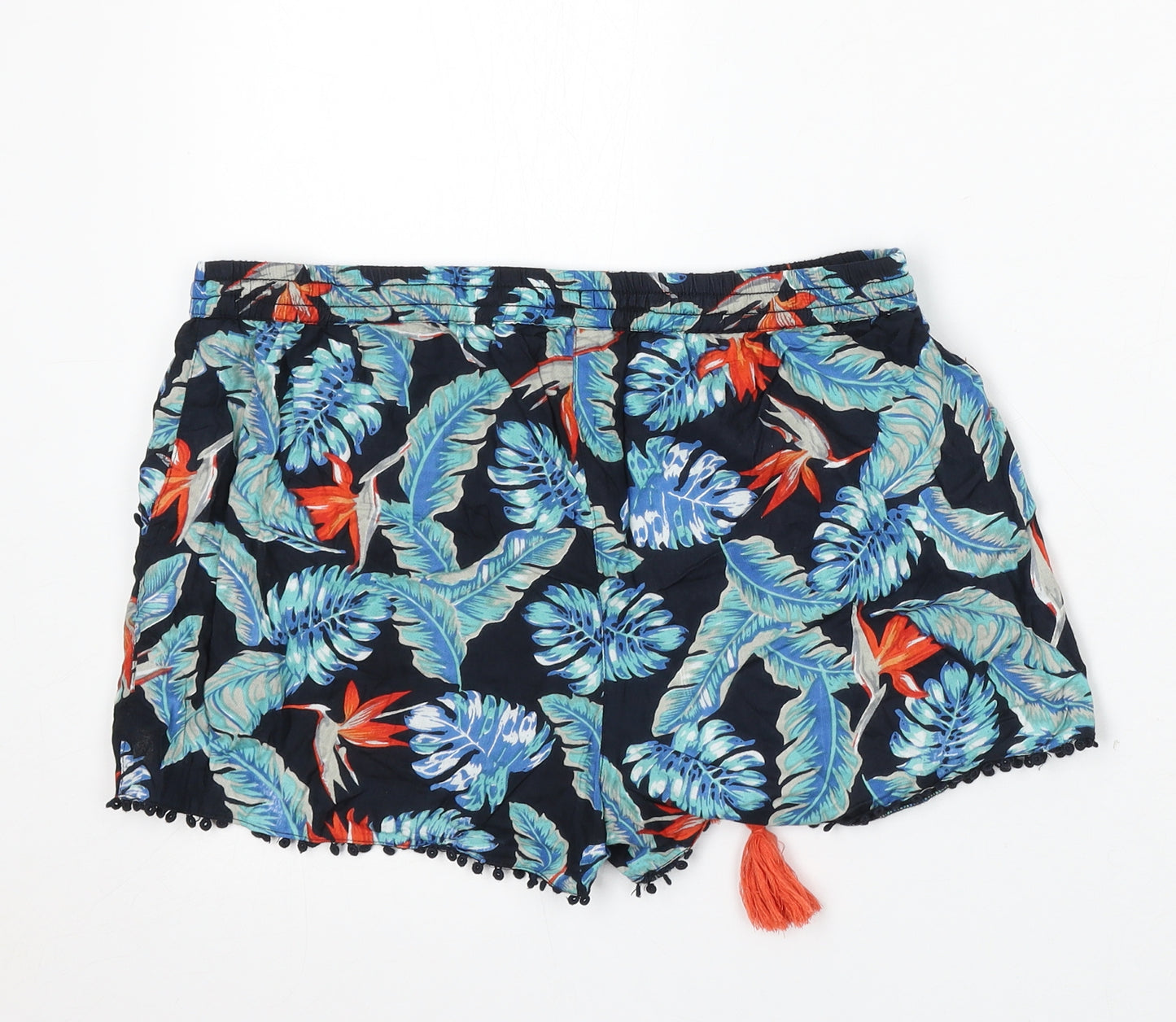 Atmosphere Womens Multicoloured Floral Viscose Bermuda Shorts Size 12 L3 in Regular