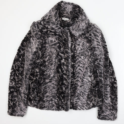 Arianna Womens Silver   Jacket  Size 8  Hook & Eye
