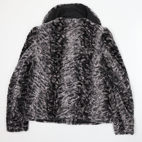 Arianna Womens Silver   Jacket  Size 8  Hook & Eye