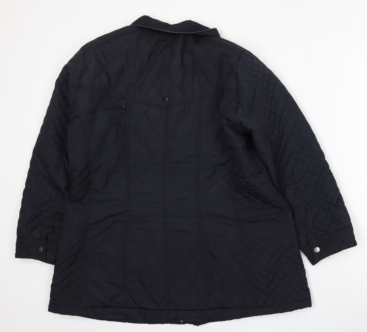 Wallis Womens Blue Argyle/Diamond  Jacket  Size 16  Zip