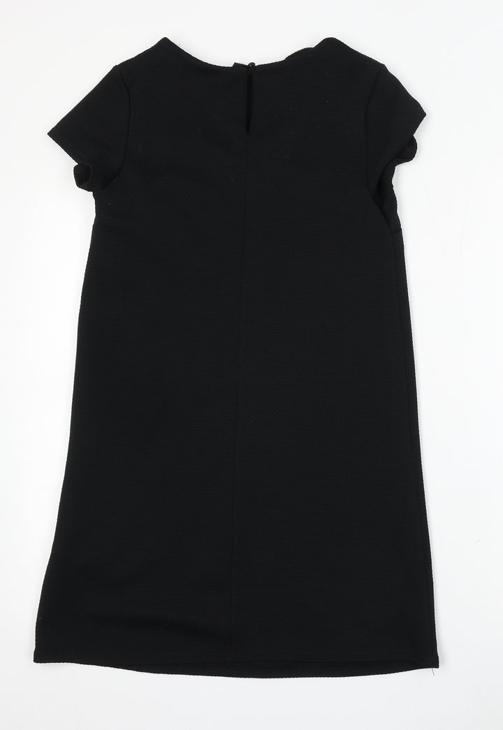 New Look Womens Black  Polyester Shift  Size 8  Round Neck