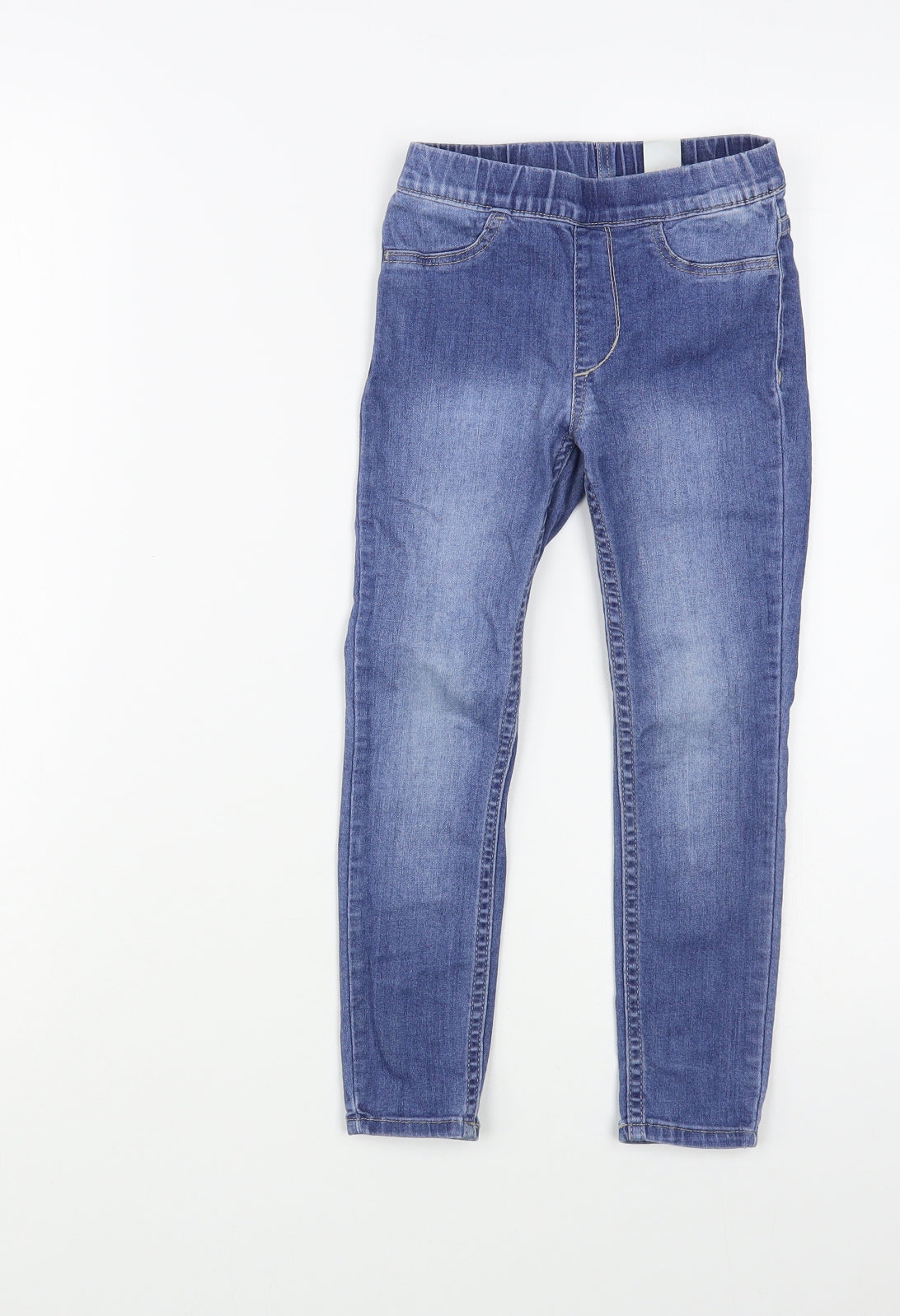 H&M Girls Blue  Cotton Skinny Jeans Size 4-5 Years  Regular