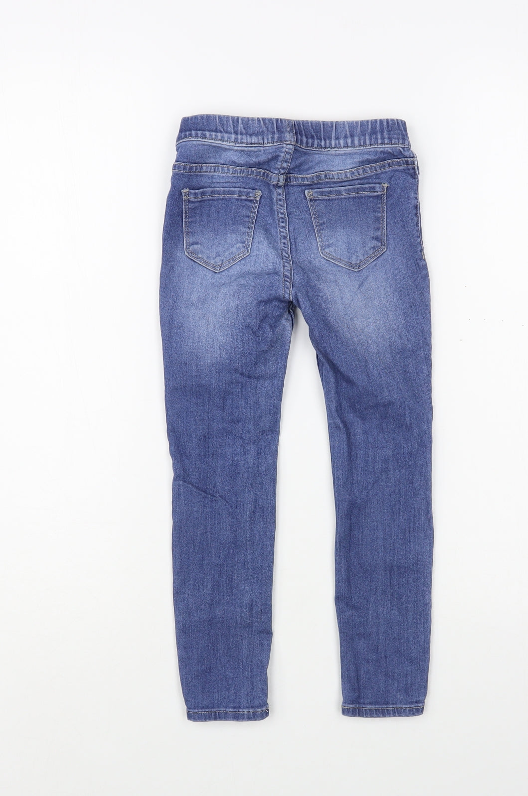 H&M Girls Blue  Cotton Skinny Jeans Size 4-5 Years  Regular
