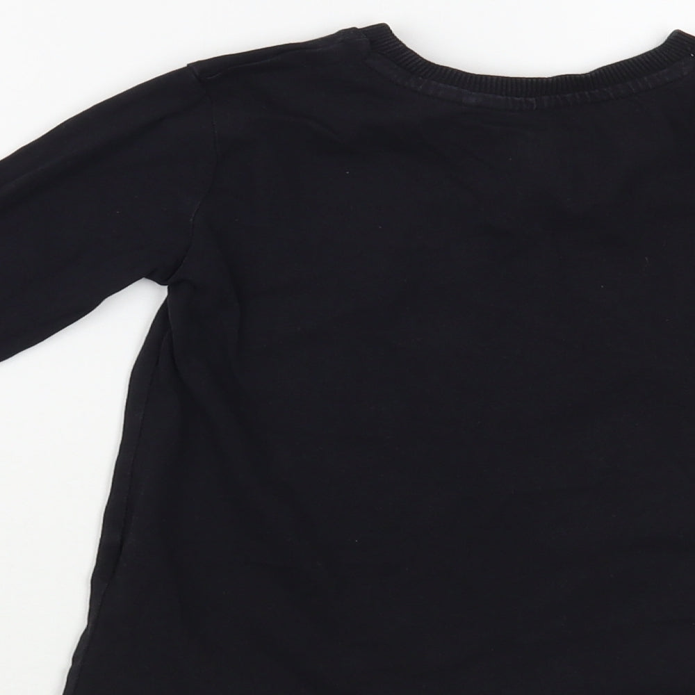 NEXT Boys Black  Cotton Pullover T-Shirt Size 4 Years Crew Neck Pullover - Sonic The Hedgehog