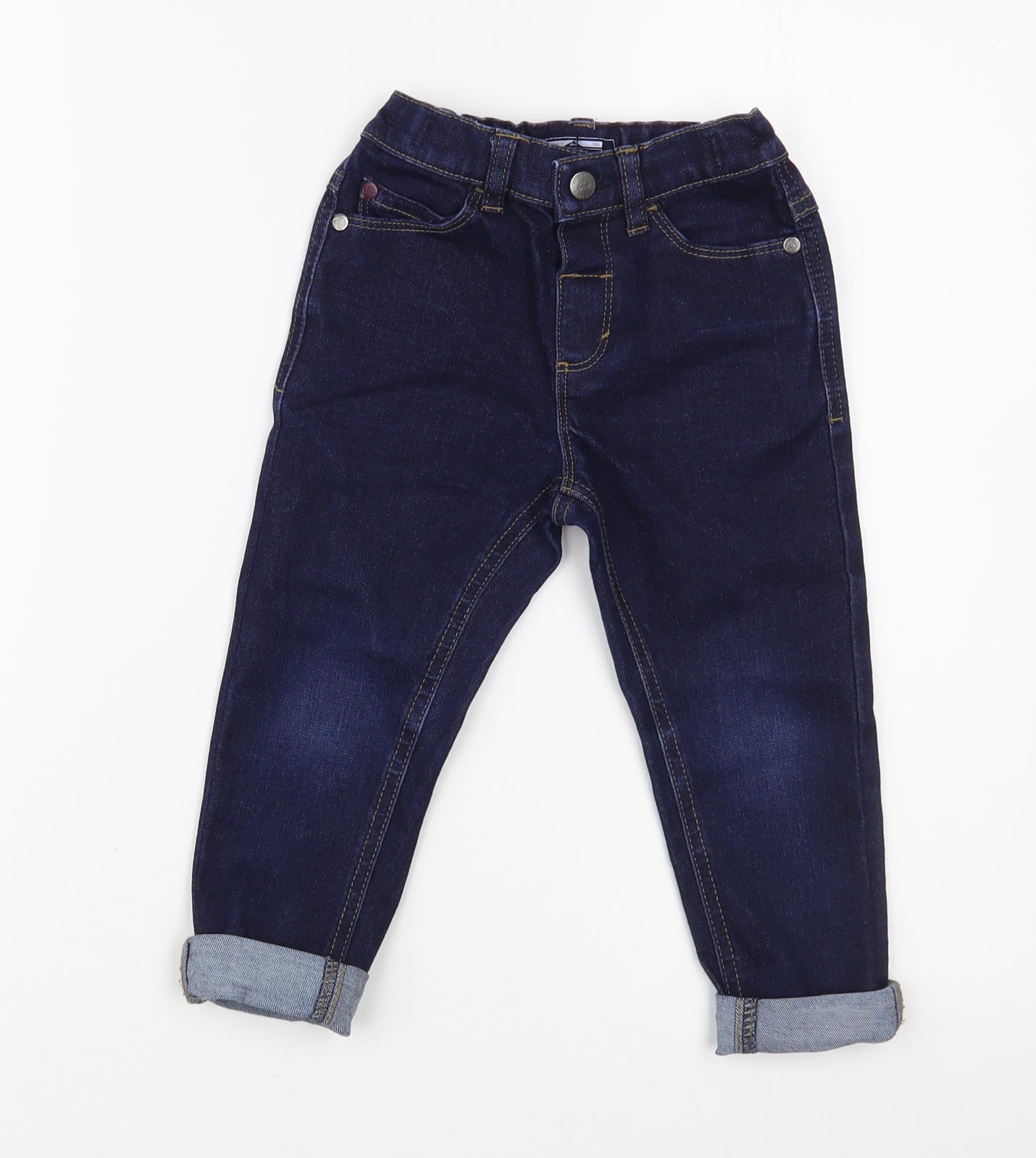 NEXT Boys Blue  Cotton Straight Jeans Size 2-3 Years  Regular Button