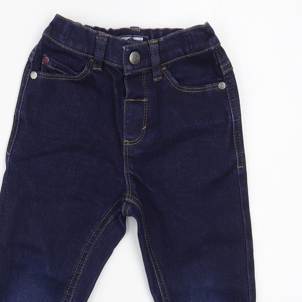 NEXT Boys Blue  Cotton Straight Jeans Size 2-3 Years  Regular Button