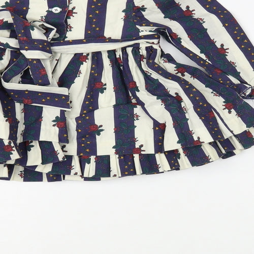 Pretty Originals Baby Blue Striped Cotton Trousers Set Outfit/Set Size 9-12 Months  Button
