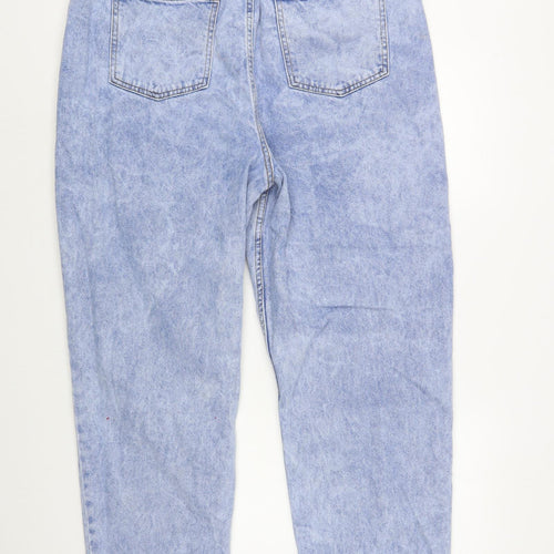 ASOS Womens Blue  Cotton Mom Jeans Size 36 in L32 in Regular Button