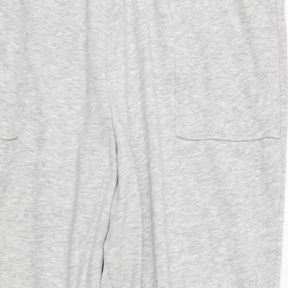 George Womens Grey  Cotton Jogger Trousers Size L L28 in Regular Drawstring