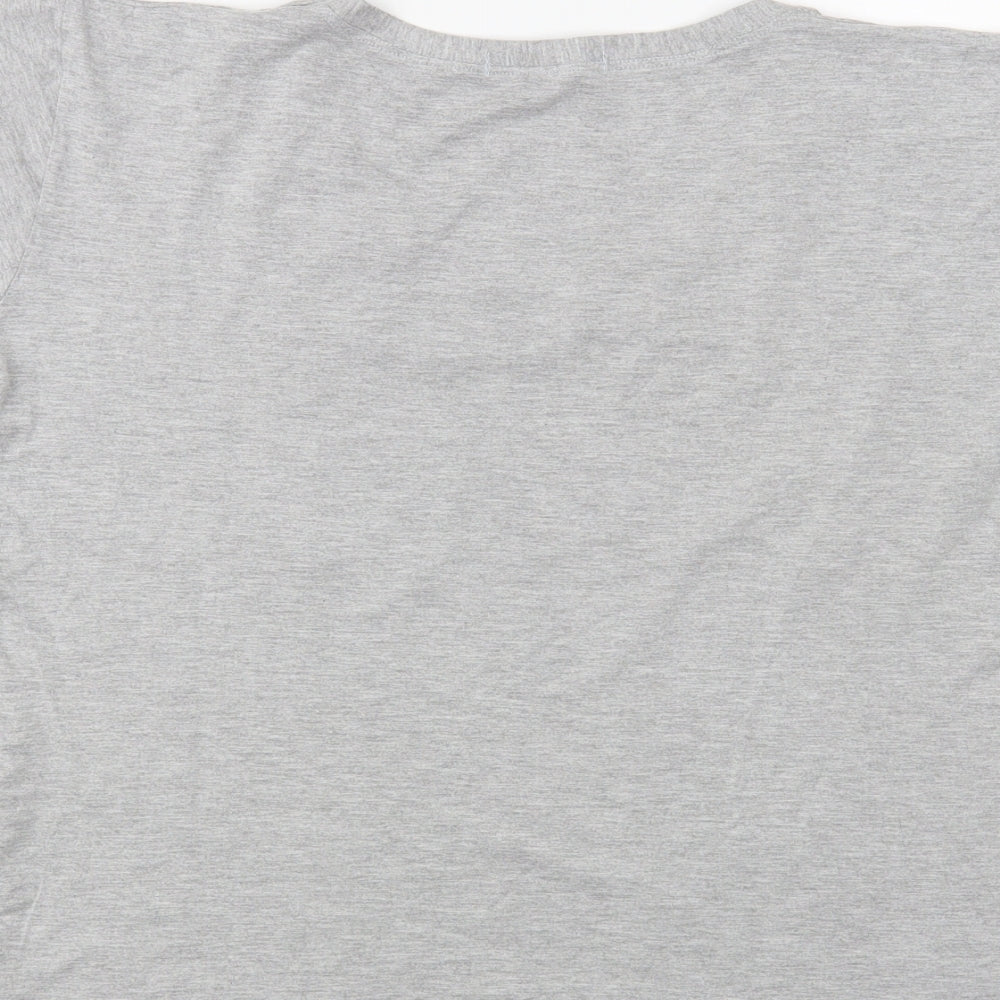 Bench Womens Grey  Cotton Basic T-Shirt Size XL Boat Neck