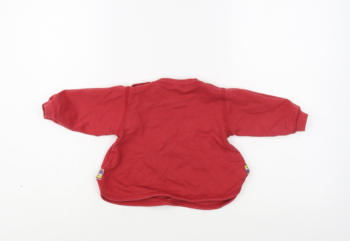 Adams Baby Red  Cotton Pullover Jumper Size 6-9 Months  Snap