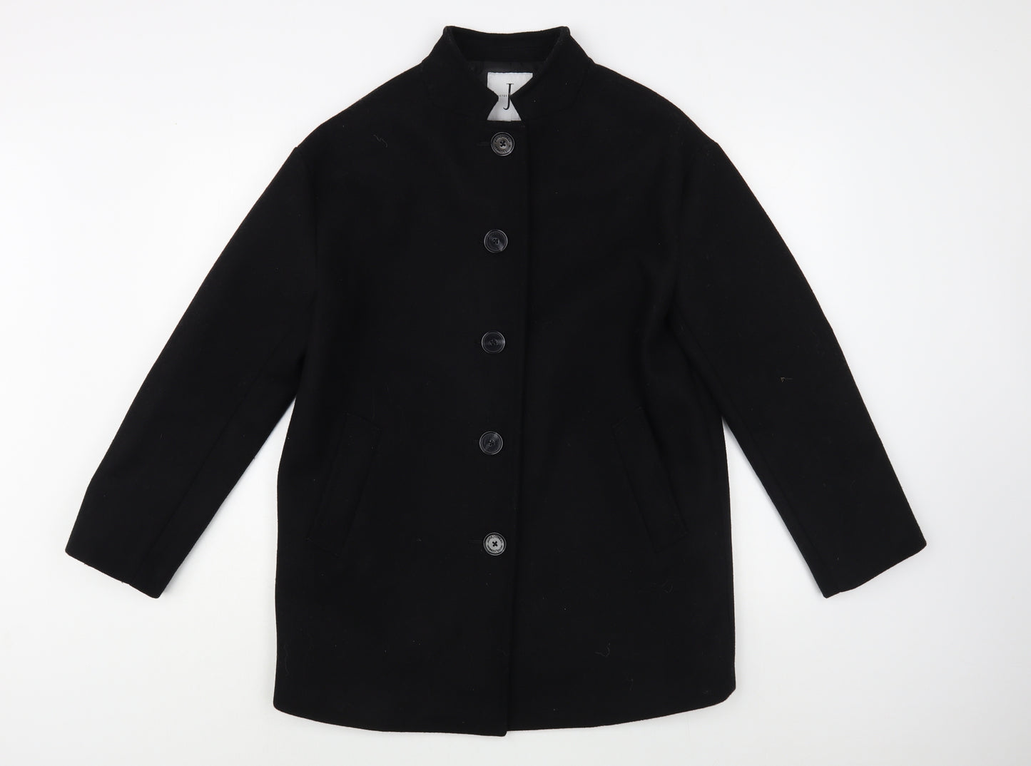 Jasper Conran Womens Black   Pea Coat Coat Size 8  Button