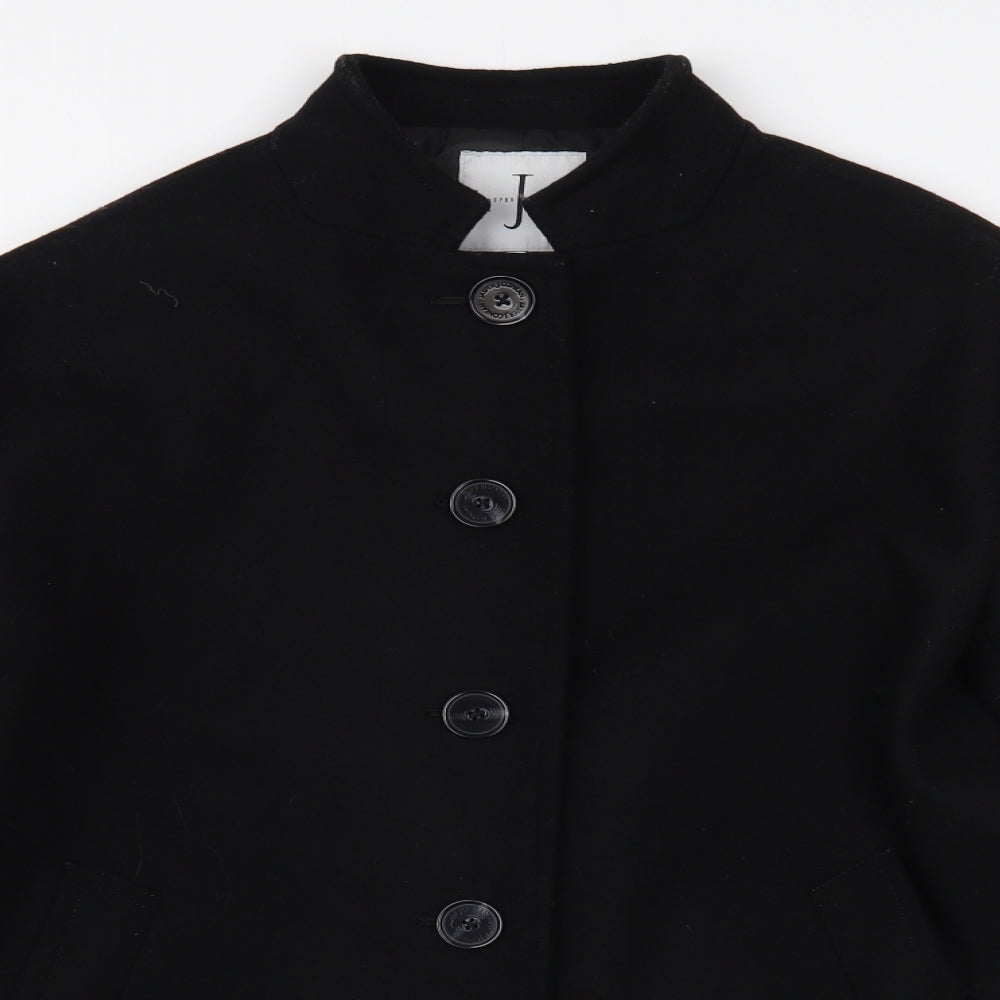 Jasper Conran Womens Black   Pea Coat Coat Size 8  Button