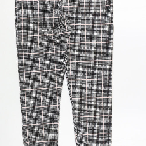 PRETTY LITTLE THING  Womens Grey Plaid Polyester Jegging Leggings Size 4 L32 in