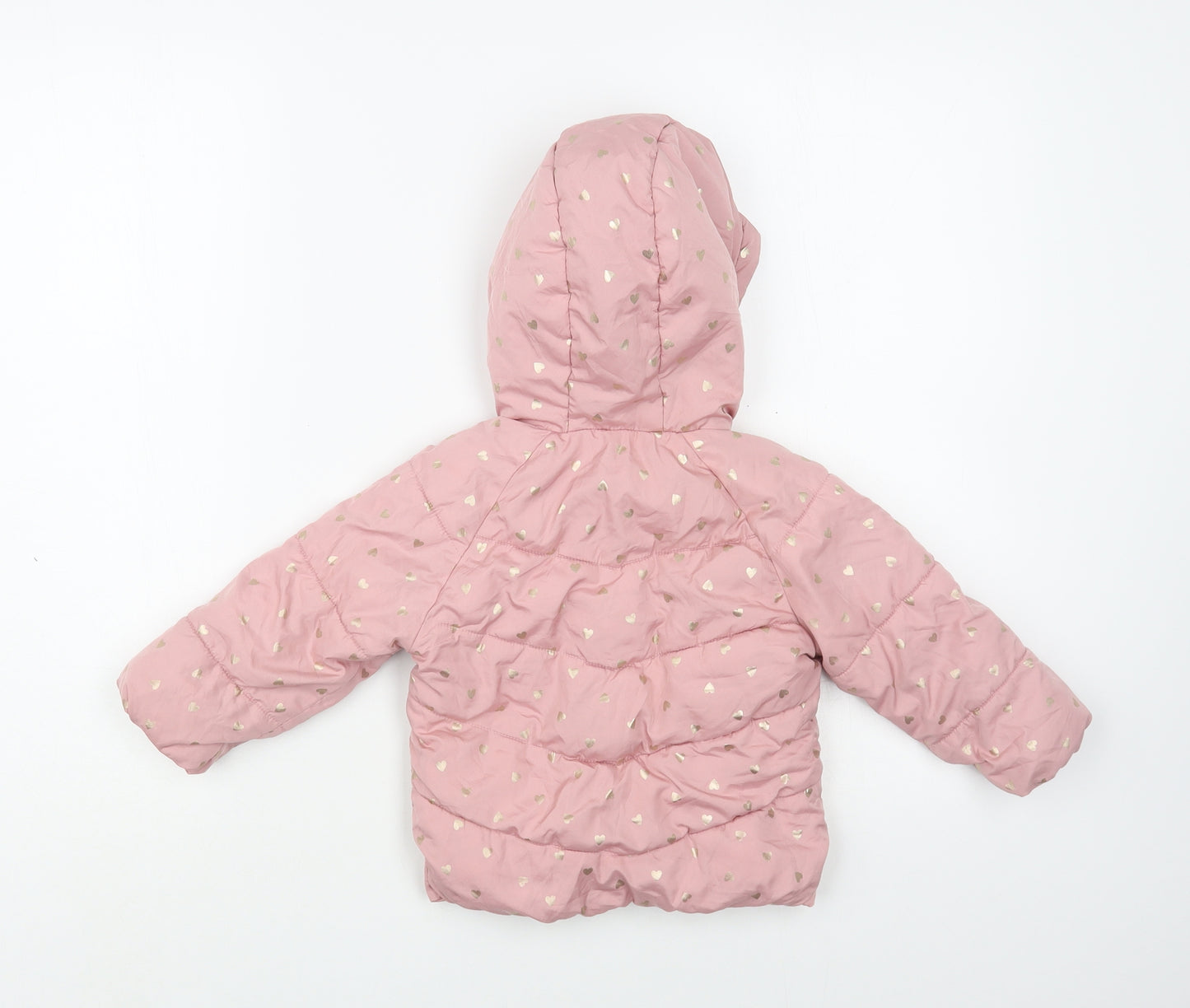F&F Baby Pink Geometric  Basic Jacket Jacket Size 18-24 Months   Zip