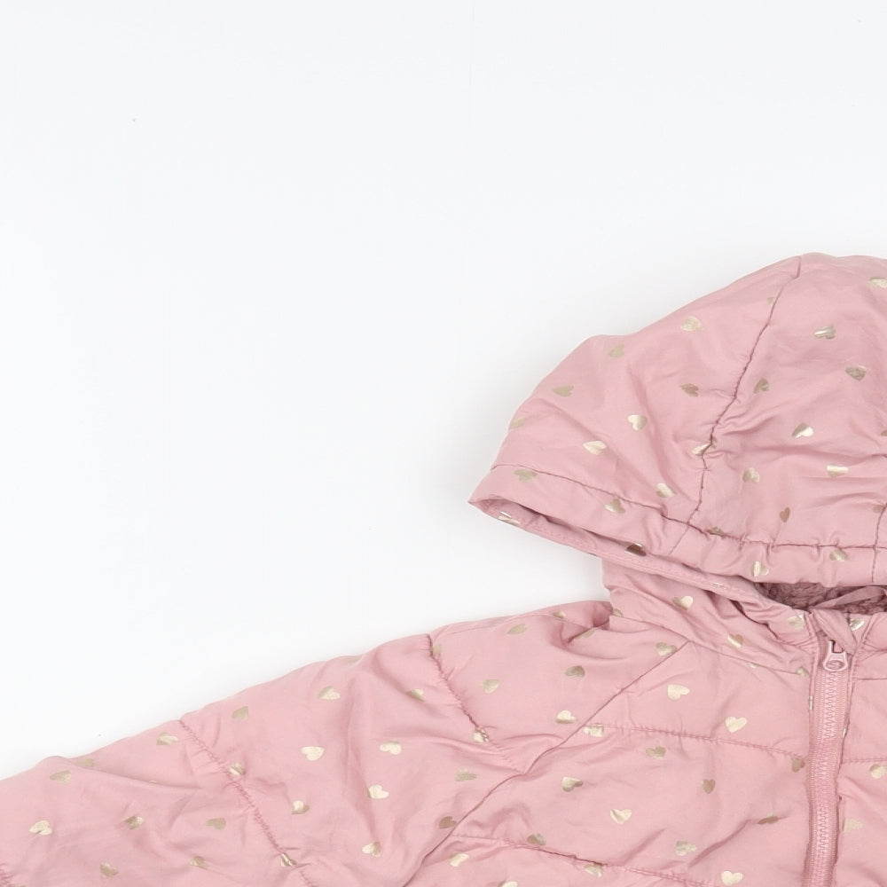 F&F Baby Pink Geometric  Basic Jacket Jacket Size 18-24 Months   Zip