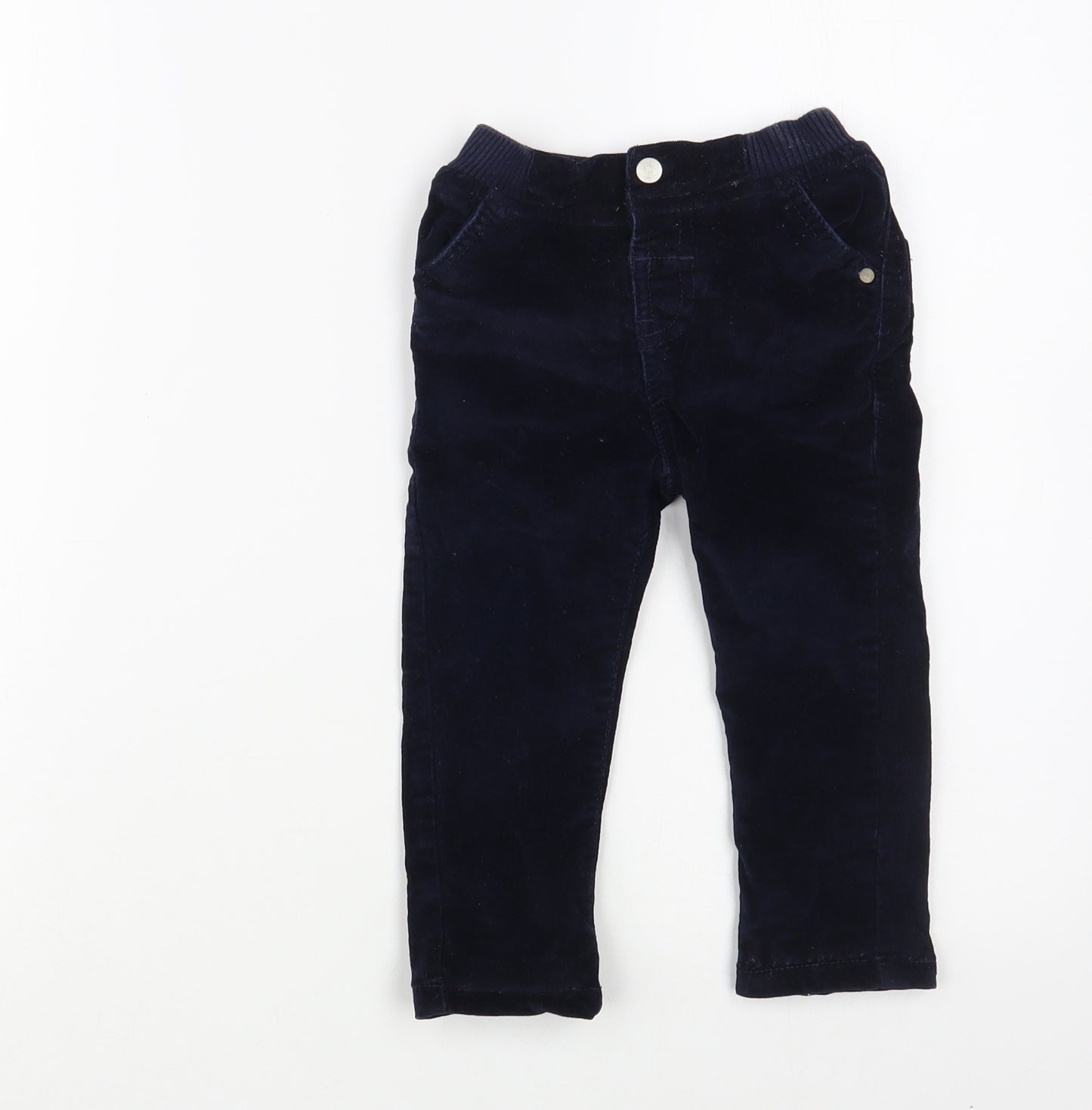 Dunnes Stores Baby Blue  Cotton Jogger Trousers Size 12-18 Months  Snap