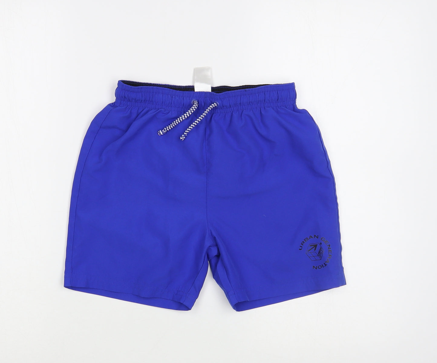 F&F Boys Blue  Polyester Bermuda Shorts Size 8-9 Years  Regular Drawstring