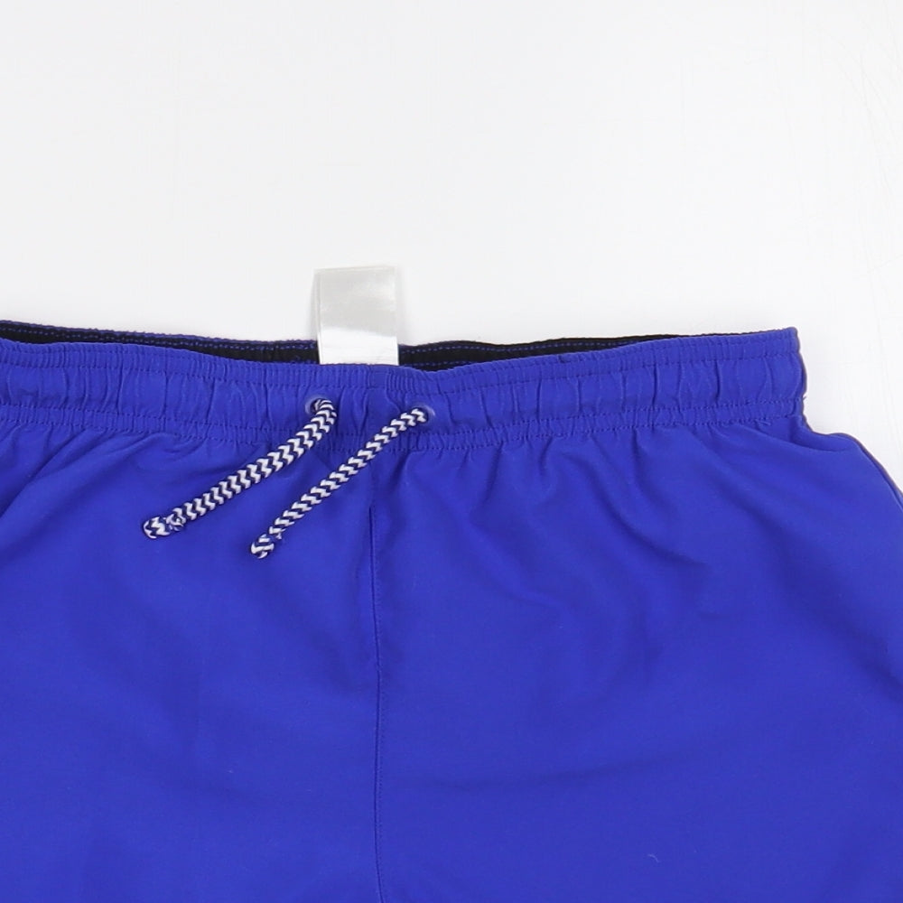 F&F Boys Blue  Polyester Bermuda Shorts Size 8-9 Years  Regular Drawstring