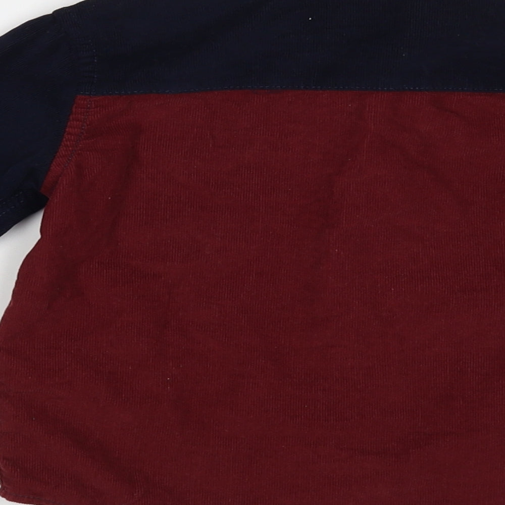 NEXT Boys Multicoloured Colourblock Cotton Basic Button-Up Size 3-4 Years Collared Button