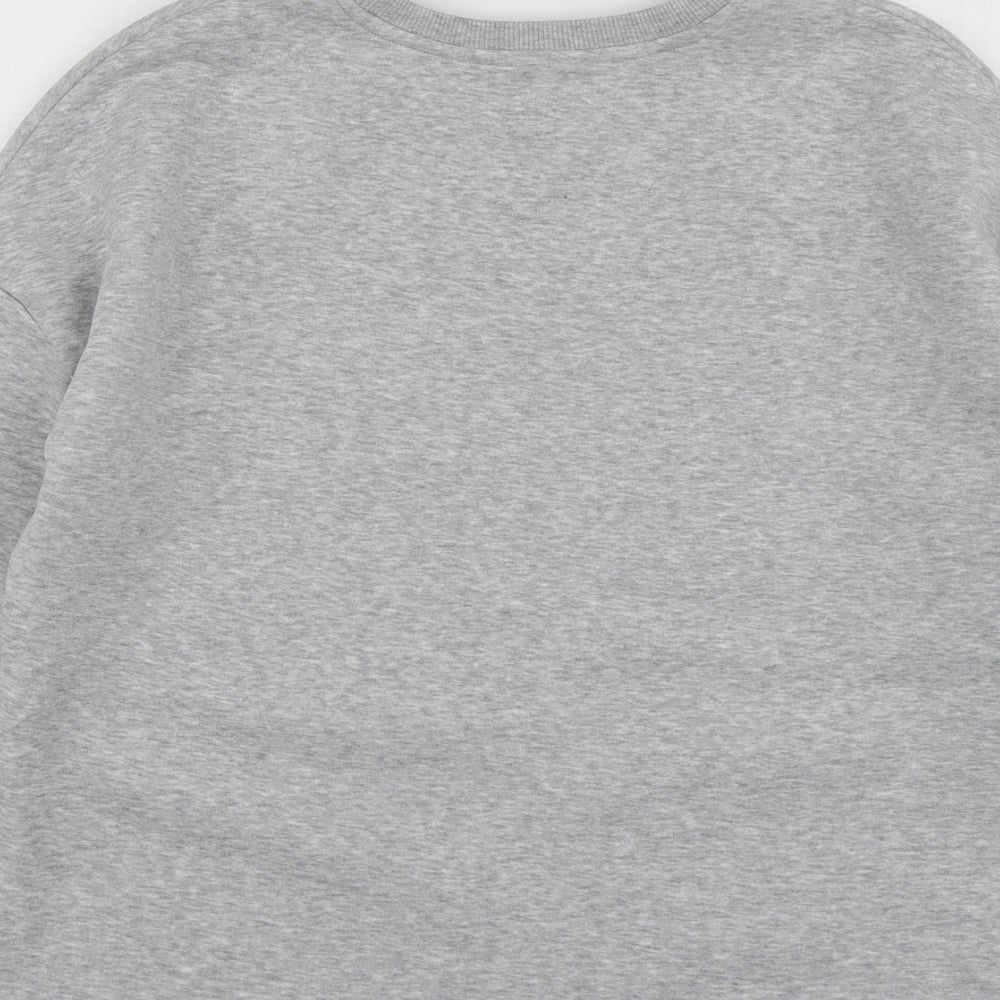 Papaya Womens Grey Geometric Polyester Pullover Sweatshirt Size M