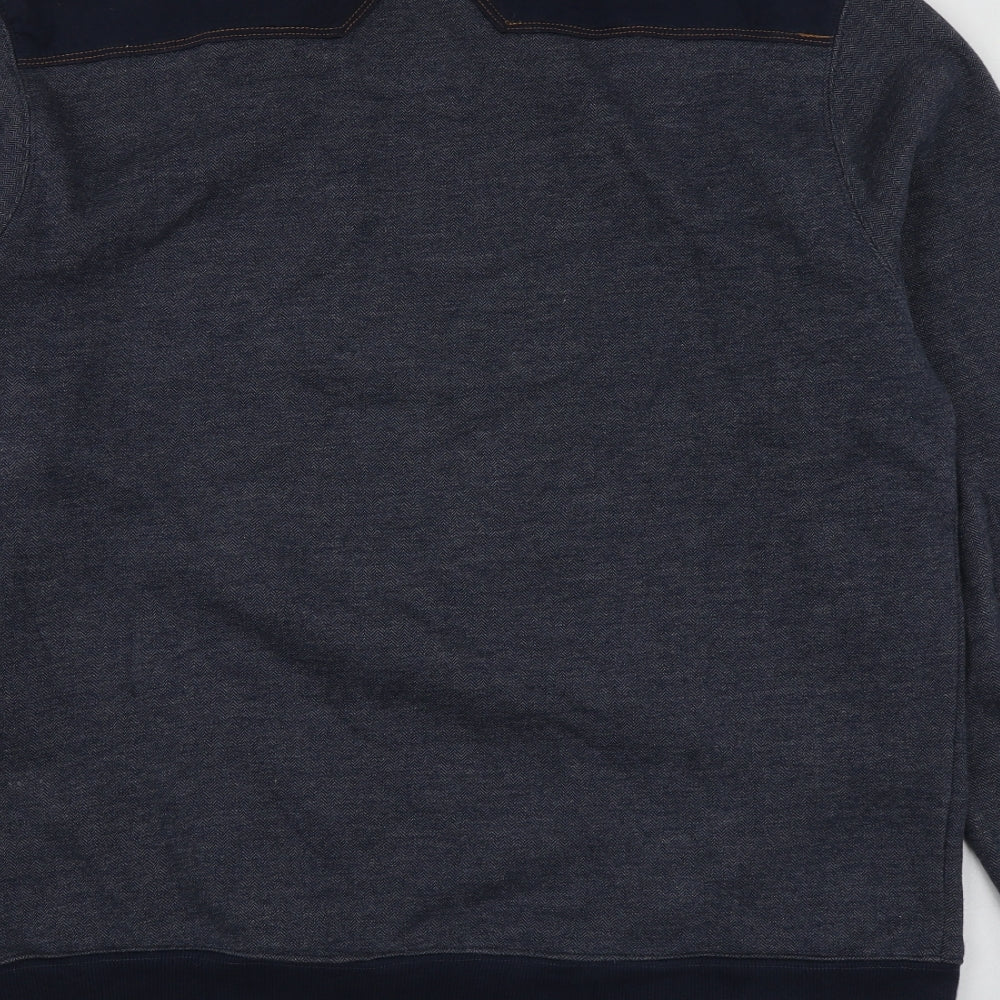Duck and Cover Mens Blue  Cotton Pullover Hoodie Size 2XL