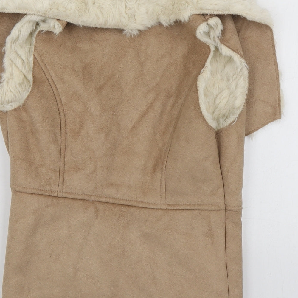 F&F Girls Beige   Gilet Jacket Size 7-8 Years