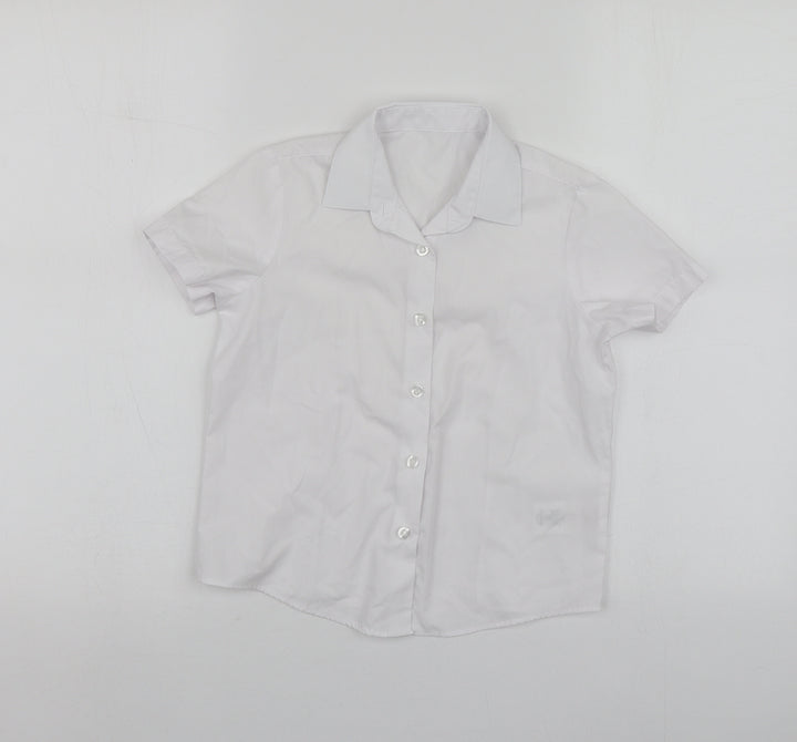 George Boys White  Polyester Basic Button-Up Size 5-6 Years Collared