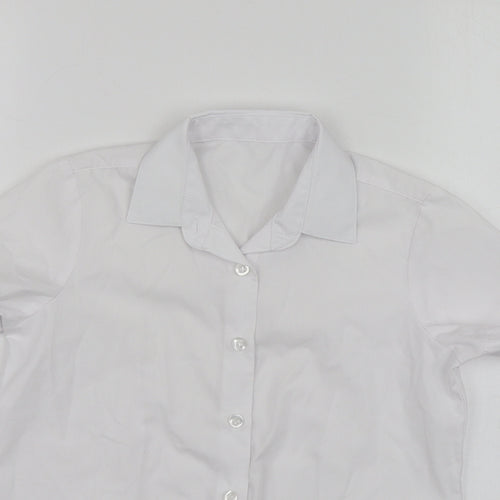 George Boys White  Polyester Basic Button-Up Size 5-6 Years Collared