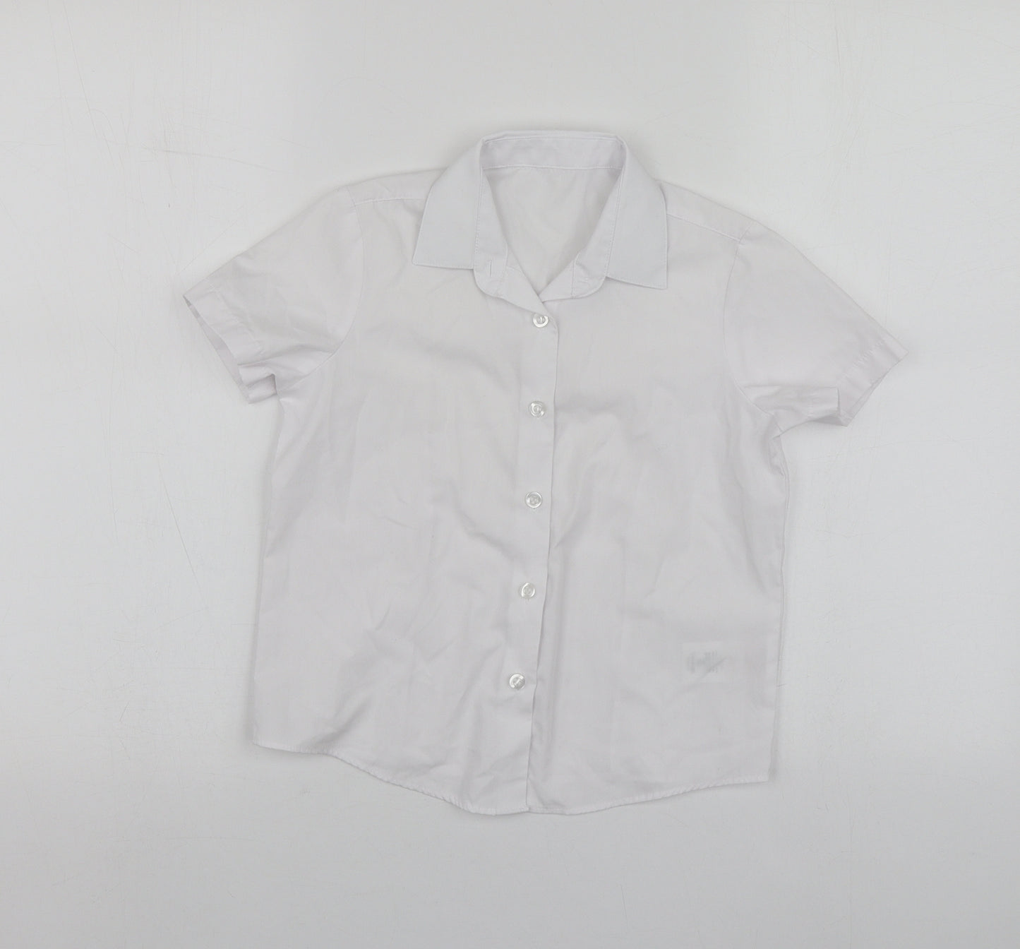 George Boys White  Polyester Basic Button-Up Size 5-6 Years Collared