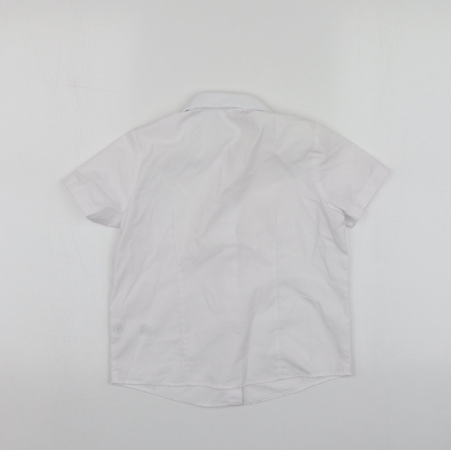 George Boys White  Polyester Basic Button-Up Size 5-6 Years Collared