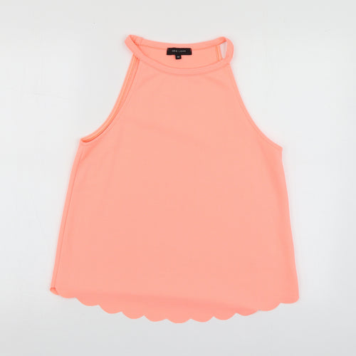 New Look Womens Orange  Polyester Basic T-Shirt Size 12 Halter