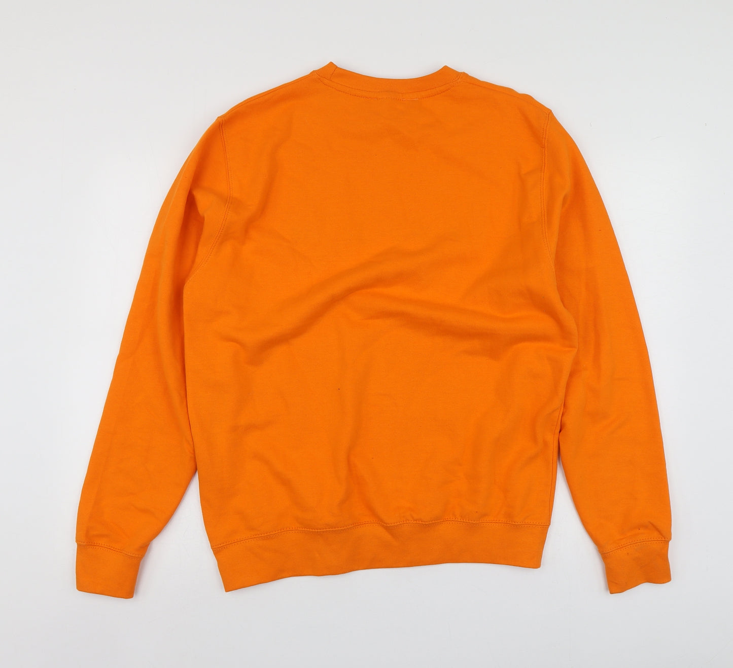 Harper&Lewis Mens Orange Geometric Cotton Pullover Hoodie Size M