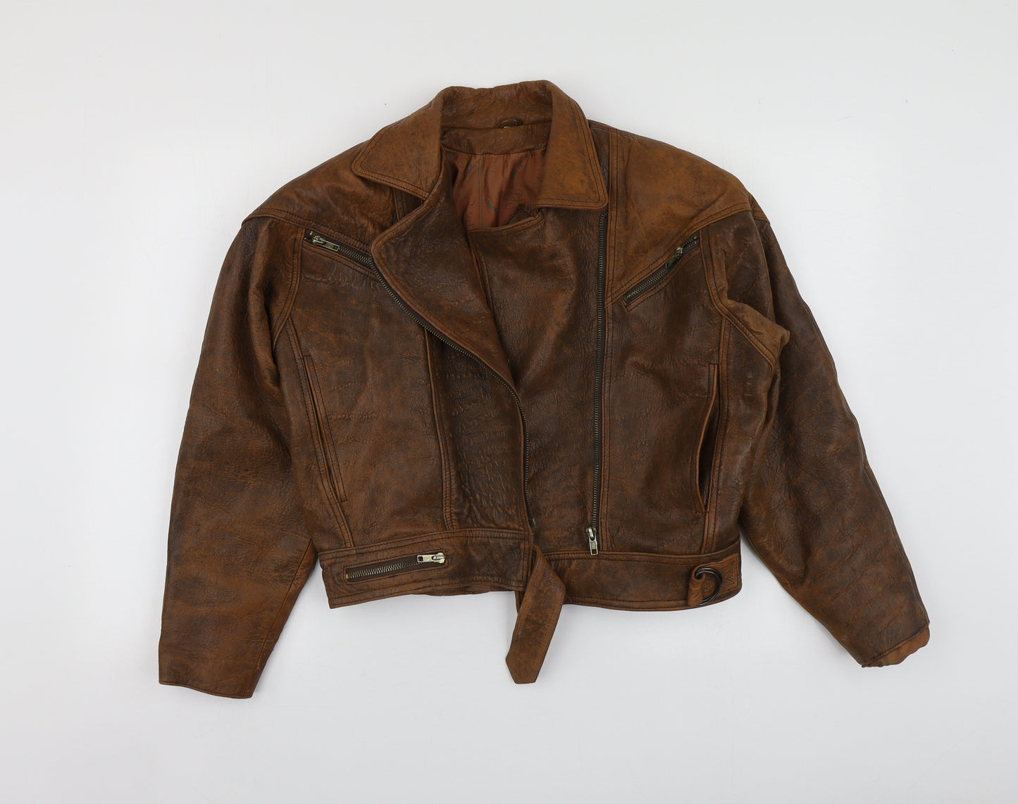 Real Leather Womens Brown   Jacket  Size M