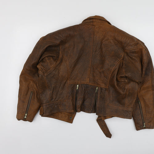 Real Leather Womens Brown   Jacket  Size M