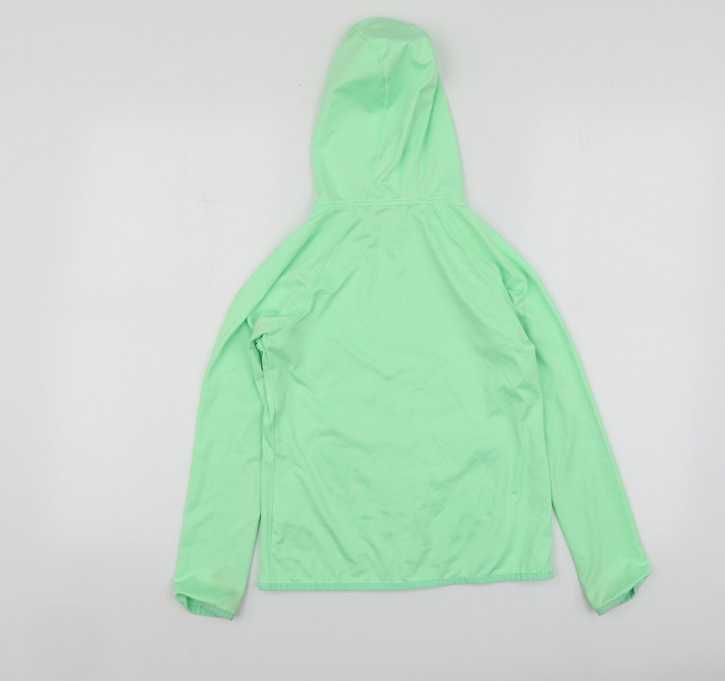 Dunnes Stores Girls Green  Polyester Full Zip Hoodie Size 9-10 Years