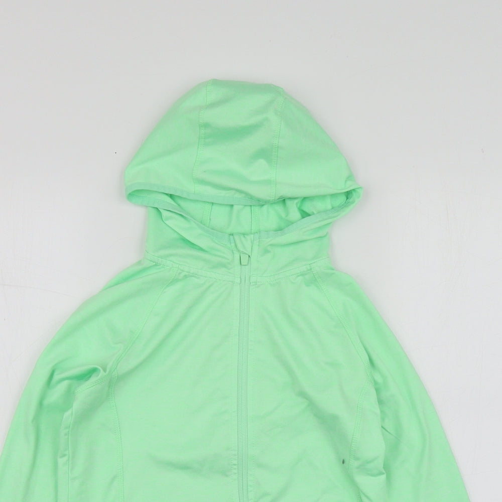 Dunnes Stores Girls Green  Polyester Full Zip Hoodie Size 9-10 Years
