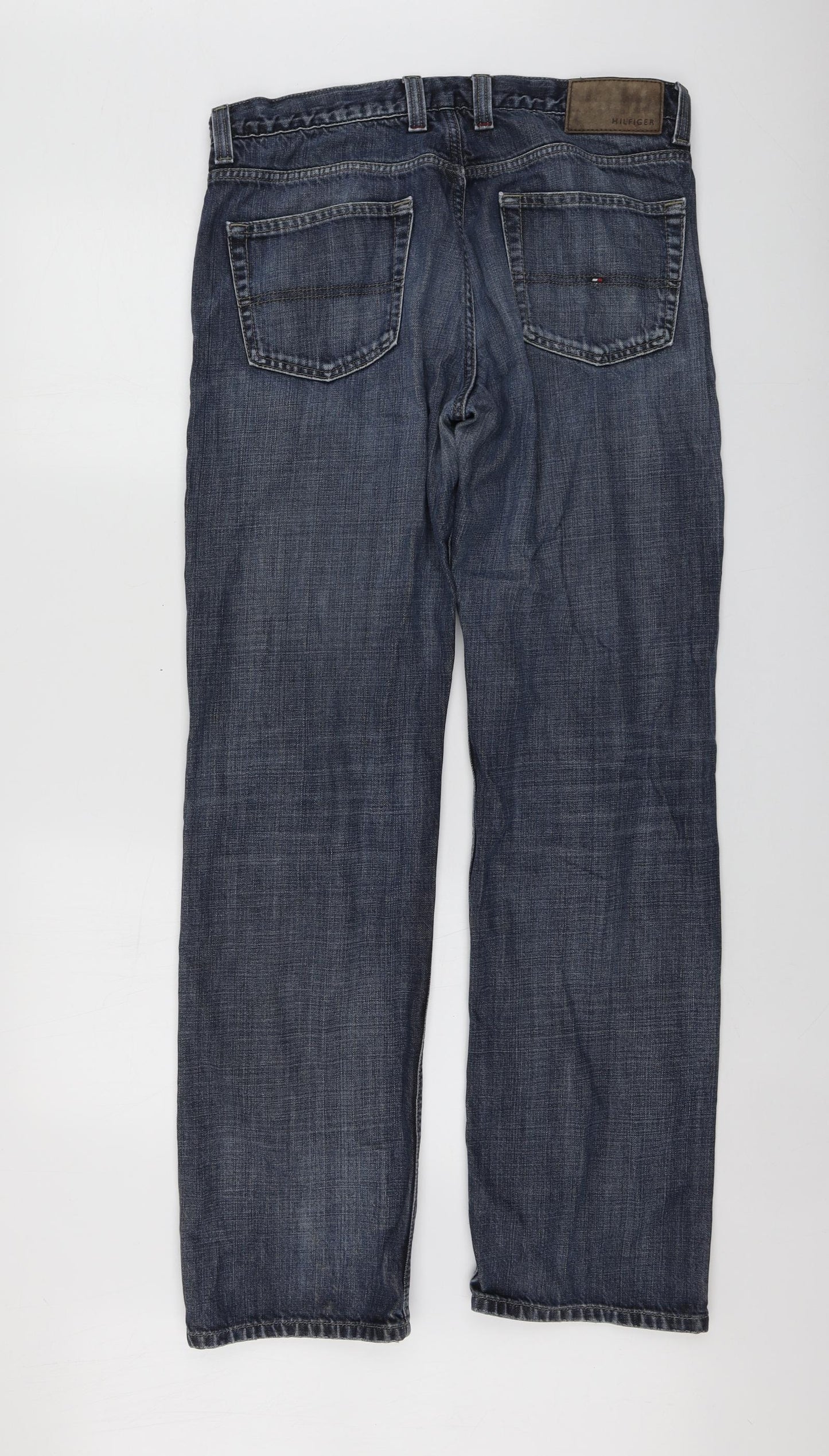 Tommy Hilfiger Mens Blue  Cotton Straight Jeans Size 34 L32 in Regular