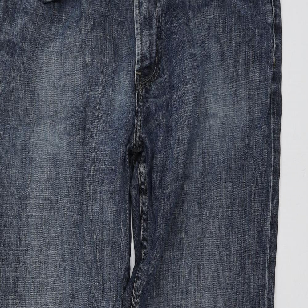 Tommy Hilfiger Mens Blue  Cotton Straight Jeans Size 34 L32 in Regular