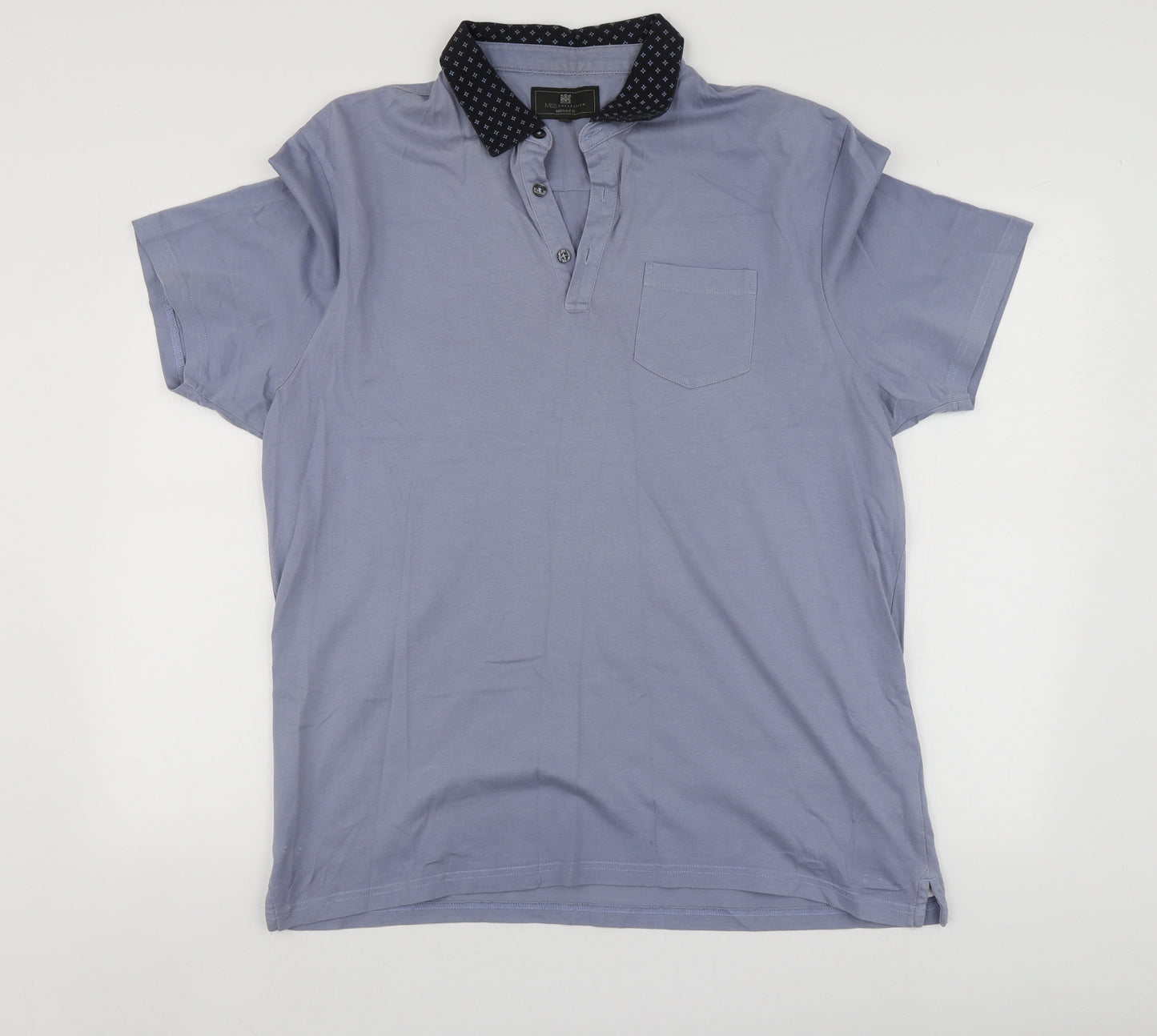 M7S Mens Purple  Cotton  Polo Size XL Collared