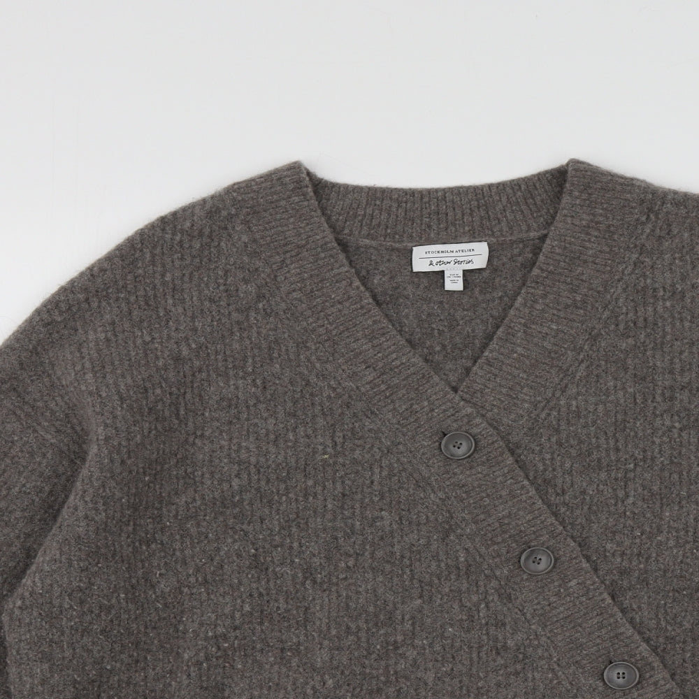Stockholm Atelier Womens Beige Round Neck  Wool Pullover Jumper Size M